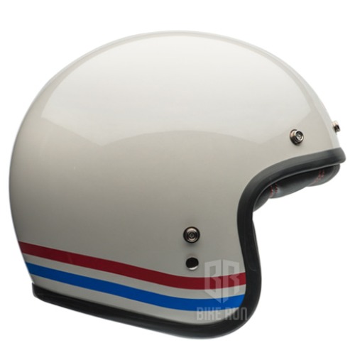 BELL CUSTOM500 STRIPES PEARL WHITE OXBLOOD BLUE 헬멧