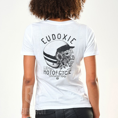 유독시 EUDOXIE 여성용 우먼 반팔티 보니 화이트 클래식 티셔츠
