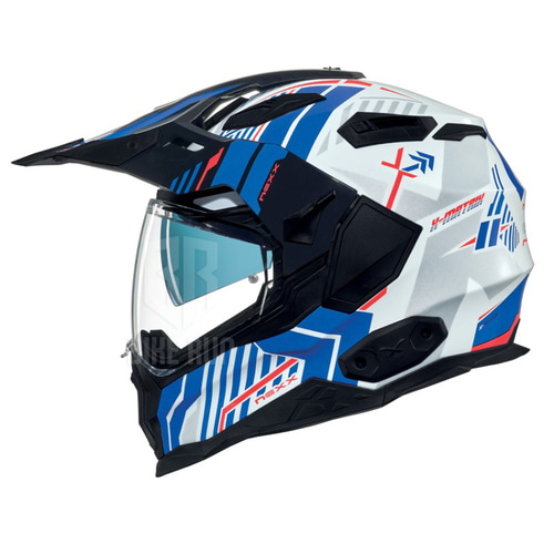 NEXX X.WED2 WILD COUNTRY WHITE BLUE (핀락포함) 라이더 헬멧