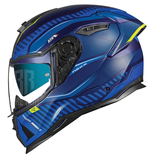 NEXX SX.100R SKIDDER BLUE NEON 무광 (핀락포함) 라이더 헬멧