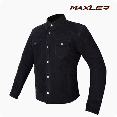 MAXLER AUSTINE SUEDE SHIRTS (BLACK) 맥슬러 오스틴 스웨이드 셔츠 봄 가을 오토바이 스쿠터 클래식 자켓
