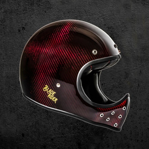 BLADE RIDER CARBON RED 블레이드 라이더 풀 카본 레드 풀 페이스 소두핏 클래식 오토바이 바이크 헬멧