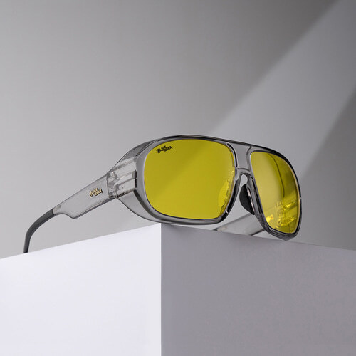 BLADE RIDER DEFENDER GLASSES 블레이드 라이더 변색 자외선 차단 방풍 안경 바람막이 고글 (스모크 프레임, 옐로우 렌즈)
