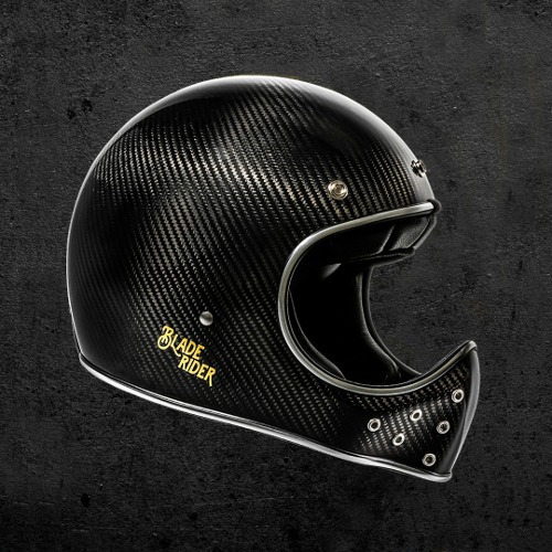 BLADE RIDER CARBON CHROME BLACK 블레이드 라이더 카본 유광 블랙 풀 페이스 소두핏 클래식 오토바이 바이크 헬멧