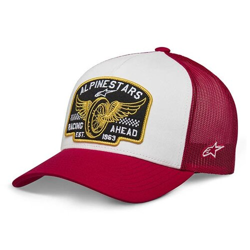 알파인스타 HERITAGE PATCH TRUCKER HAT (WHT/RED) 해리테이지 패치 트래커 햇 캐주얼 바이크 오토바이 스쿠터 캡 모자