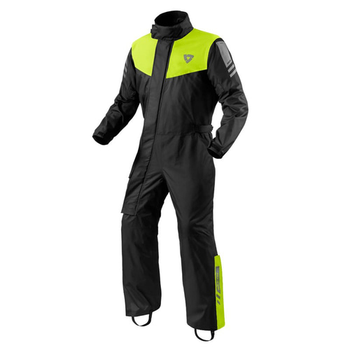 레빗 REV&#039;IT PACIFIC4 H2O RAIN SUIT (BLK NEON) 오토바이 스쿠터 레인웨어 비옷 슈트 여름 장마철 라이더 원피스 자켓